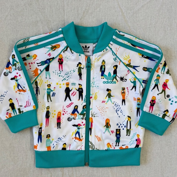 ✨ Adidas Baby Kids Superstar Tracksuit Sweat Pants Zip Jacket Set Sz. 6 Months - Picture 2 of 16